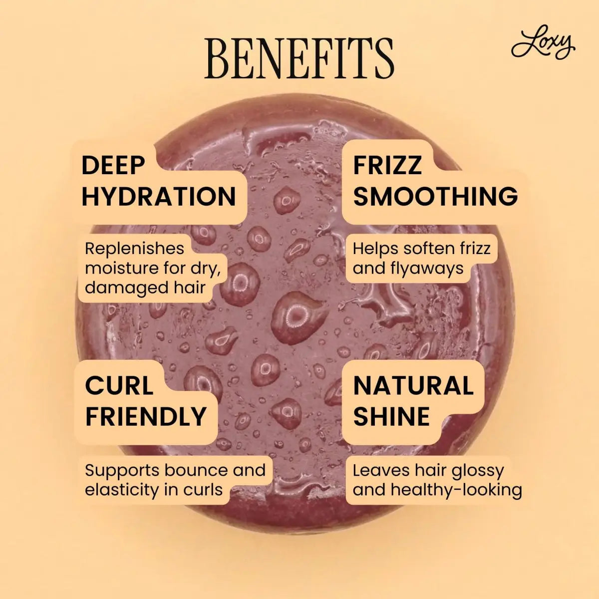 Conditioner Bar - RELAX for Dry or Curly Hair with Argan Oil - Loxy