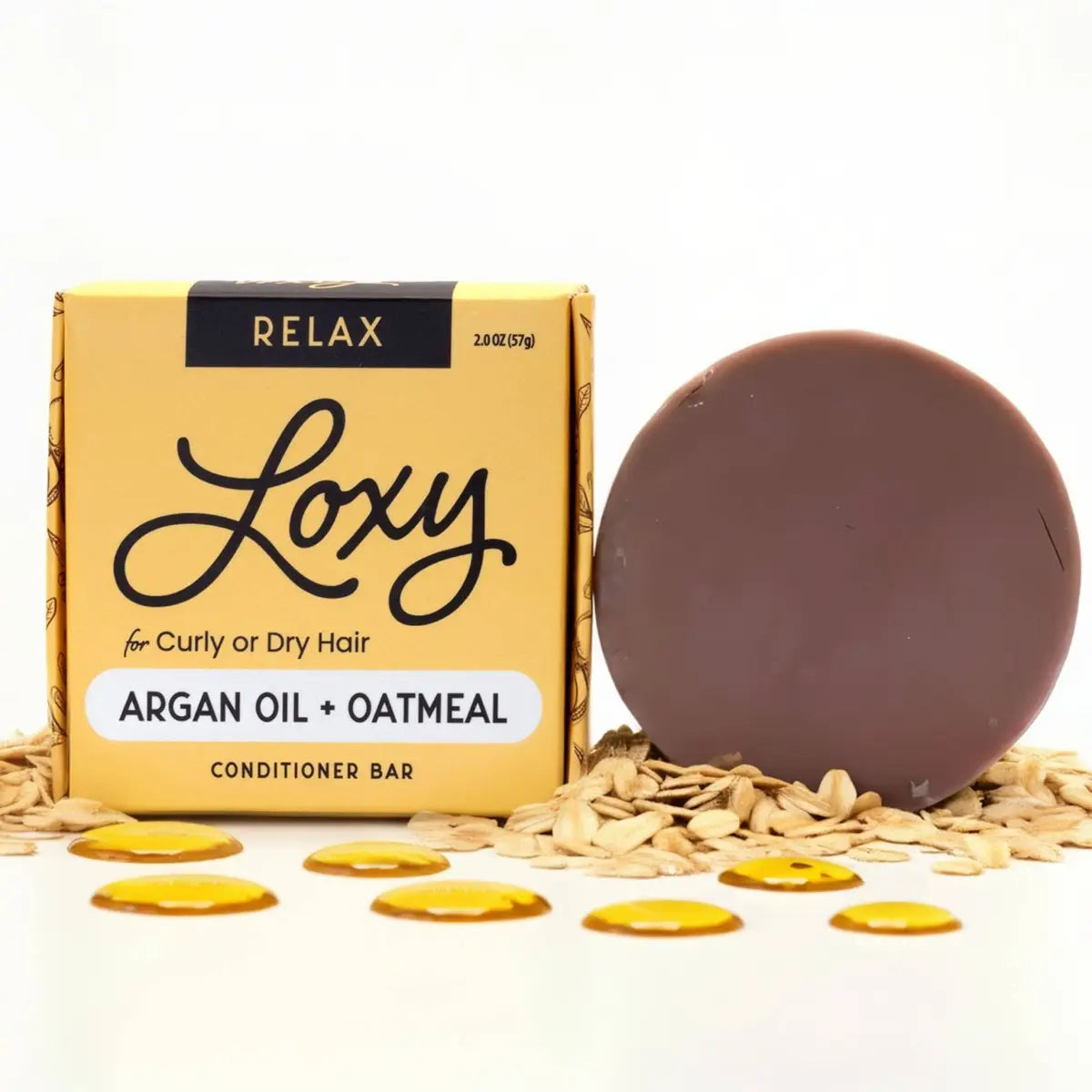 Conditioner Bar - RELAX for Dry or Curly Hair with Argan Oil - Loxy