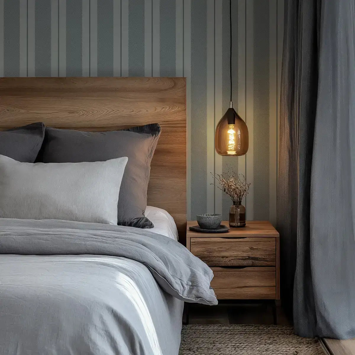 Remington Wallpaper - Bold Stripe - by Hufton Studio - Loomwell Home Goods