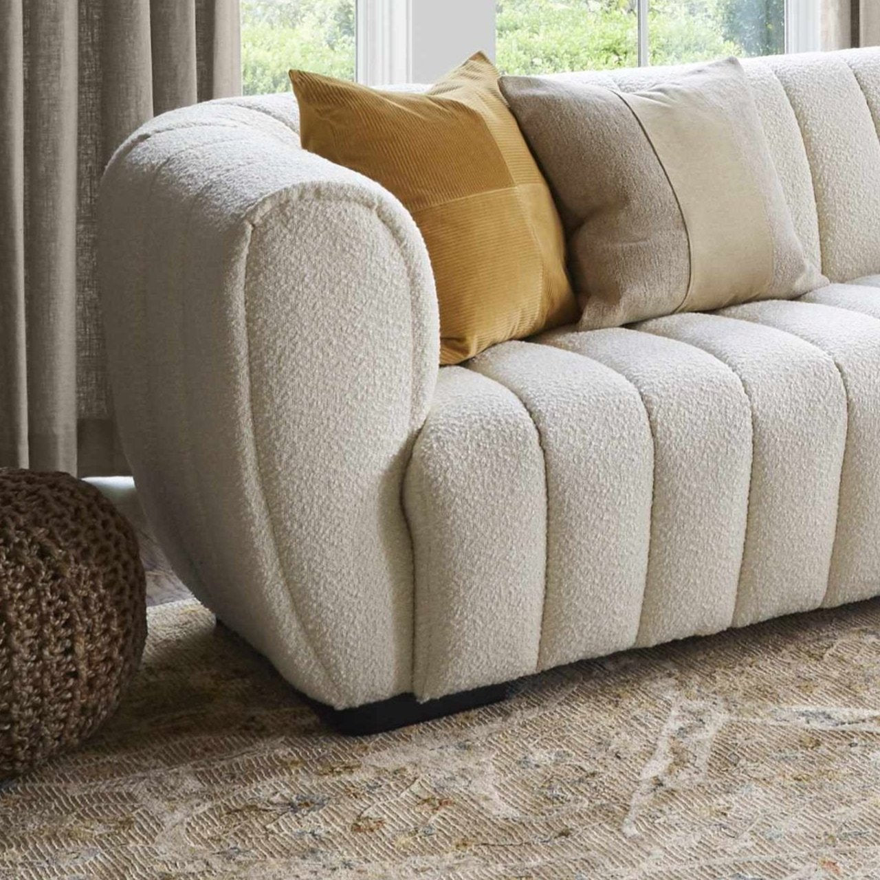 Merrittstown Knitted Jute Pouf - 20’’ x 20’’ x 14’’ Cylinder - Boutique Rugs