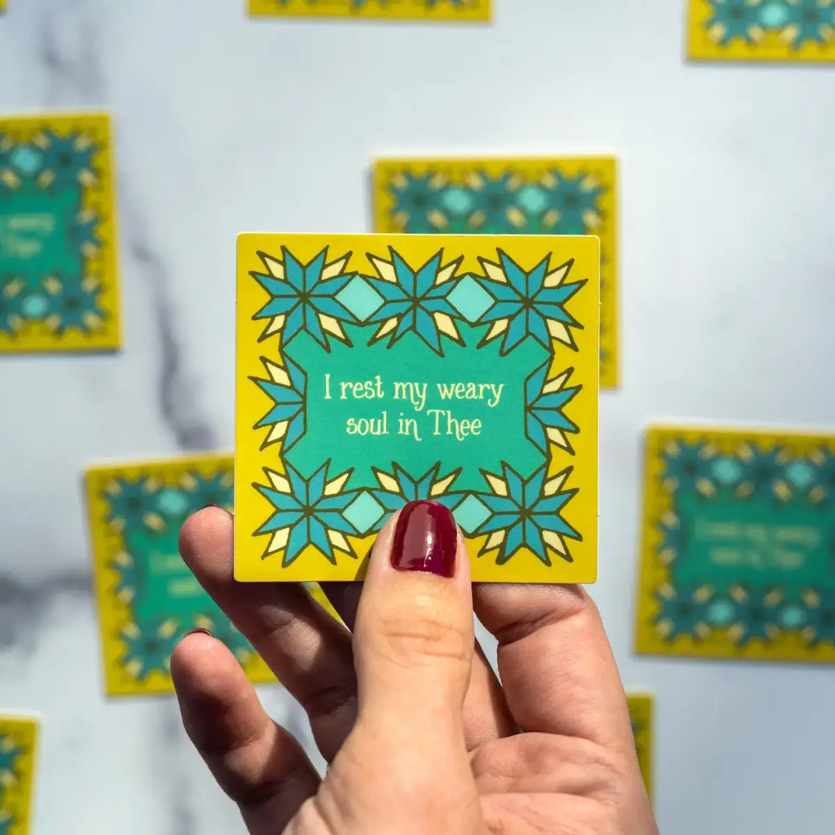 I Rest My Weary Soul Hymn Sticker - Rooted Home Goods