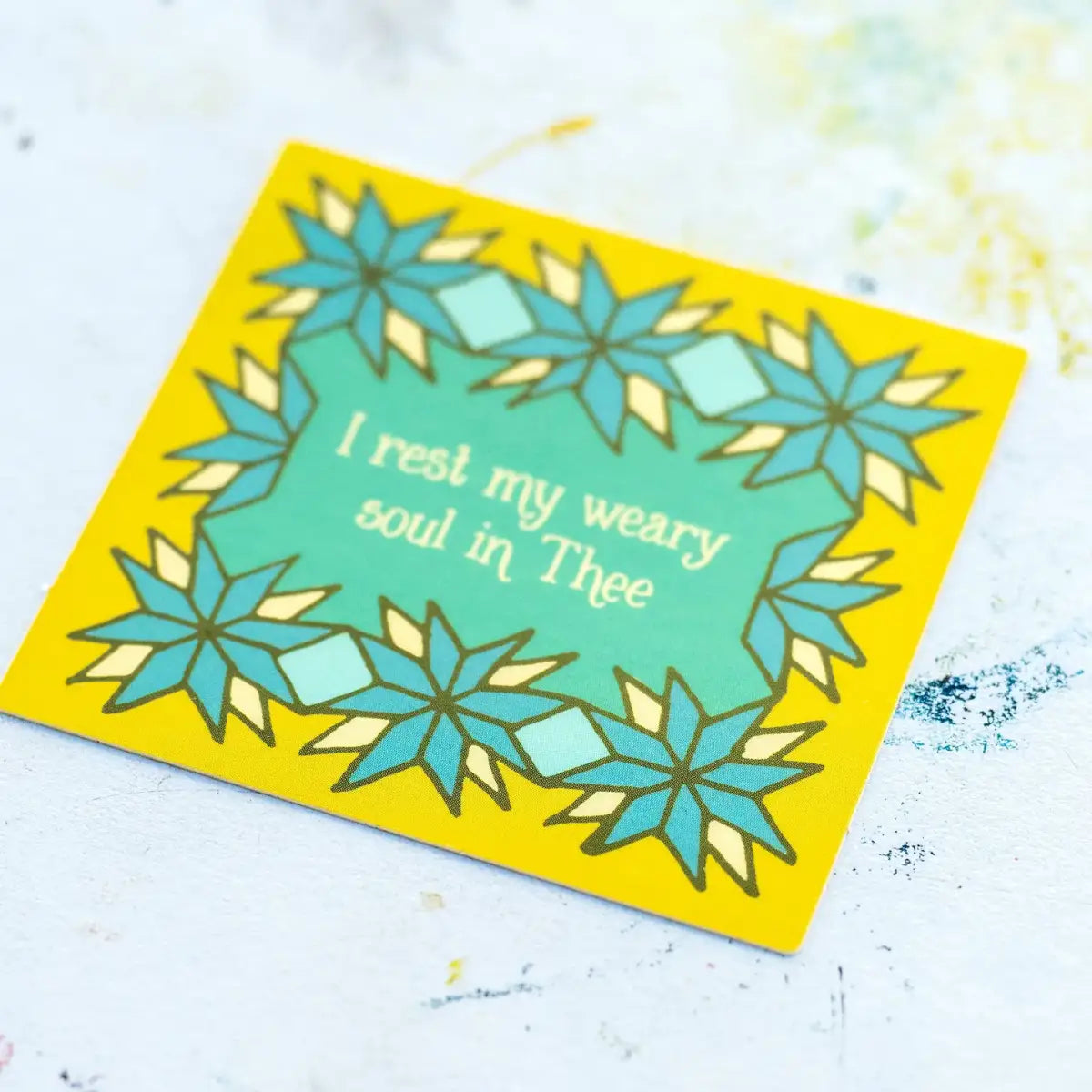 I Rest My Weary Soul Hymn Sticker - Rooted Home Goods