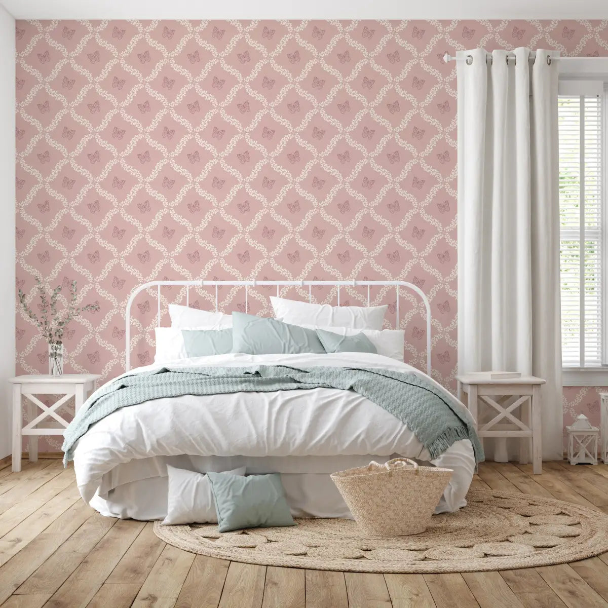 Reverie Wallpaper - Butterflies in Diamonds - by Fede Volpato - Loomwell Home Goods