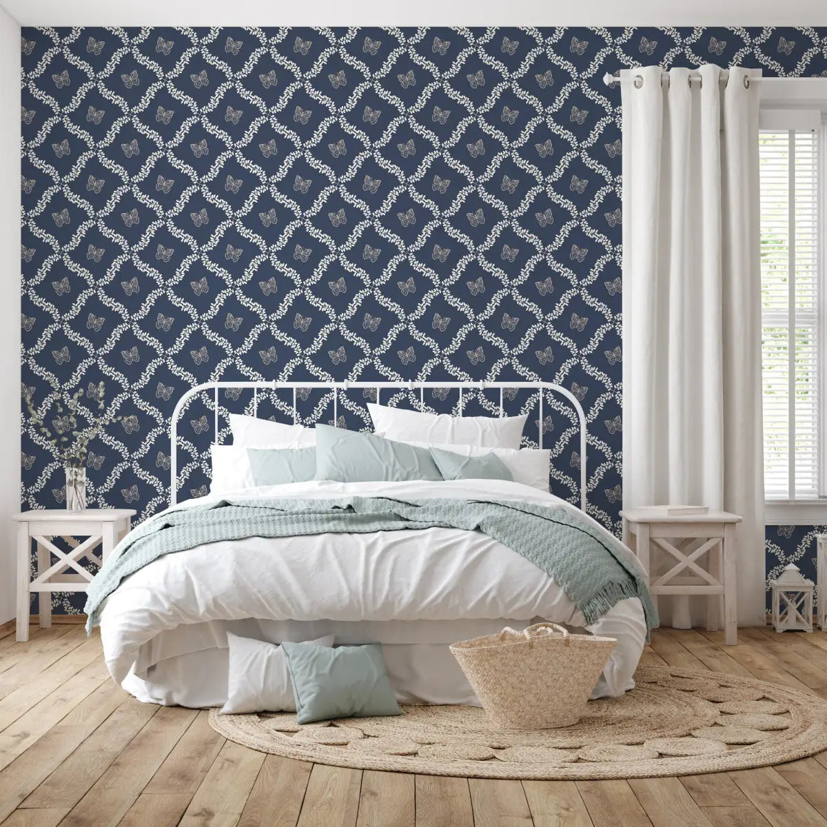 Reverie Wallpaper - Butterflies in Diamonds - by Fede Volpato - Loomwell Home Goods
