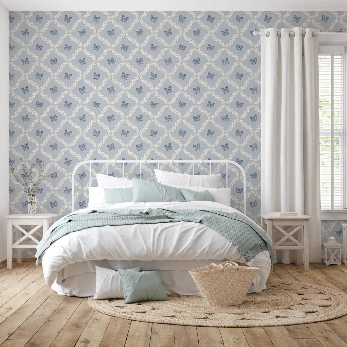 Reverie Wallpaper - Butterflies in Diamonds - by Fede Volpato - Loomwell Home Goods