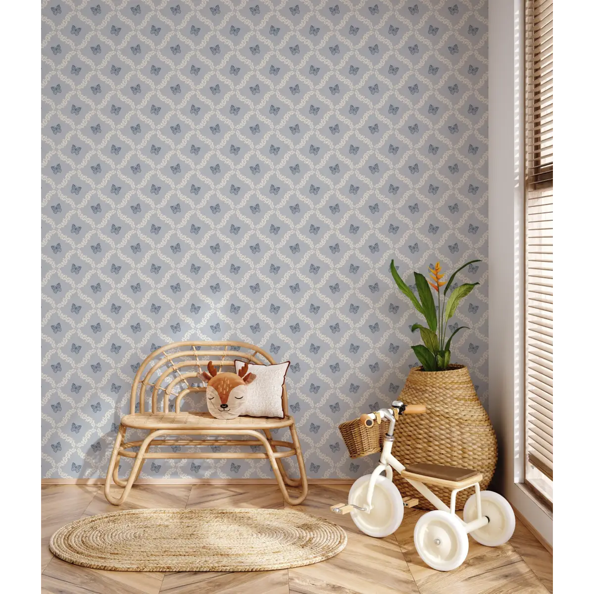 Reverie Wallpaper - Butterflies in Diamonds - by Fede Volpato - Loomwell Home Goods