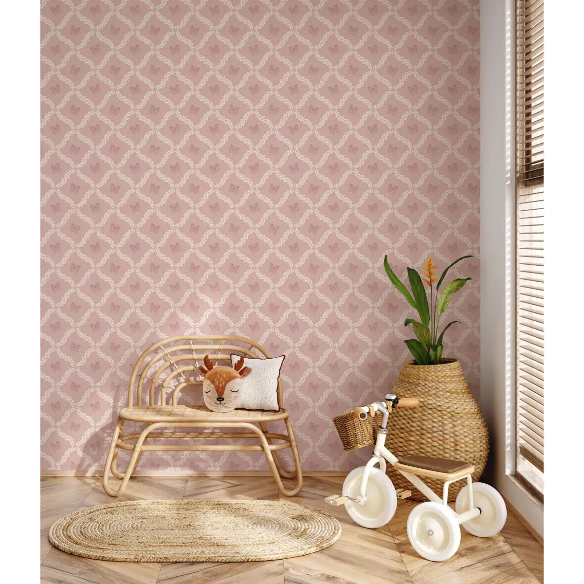 Reverie Wallpaper - Butterflies in Diamonds - by Fede Volpato - Loomwell Home Goods