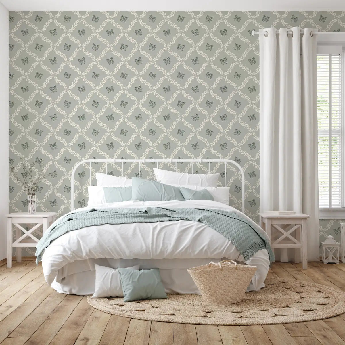 Reverie Wallpaper - Butterflies in Diamonds - by Fede Volpato - Loomwell Home Goods