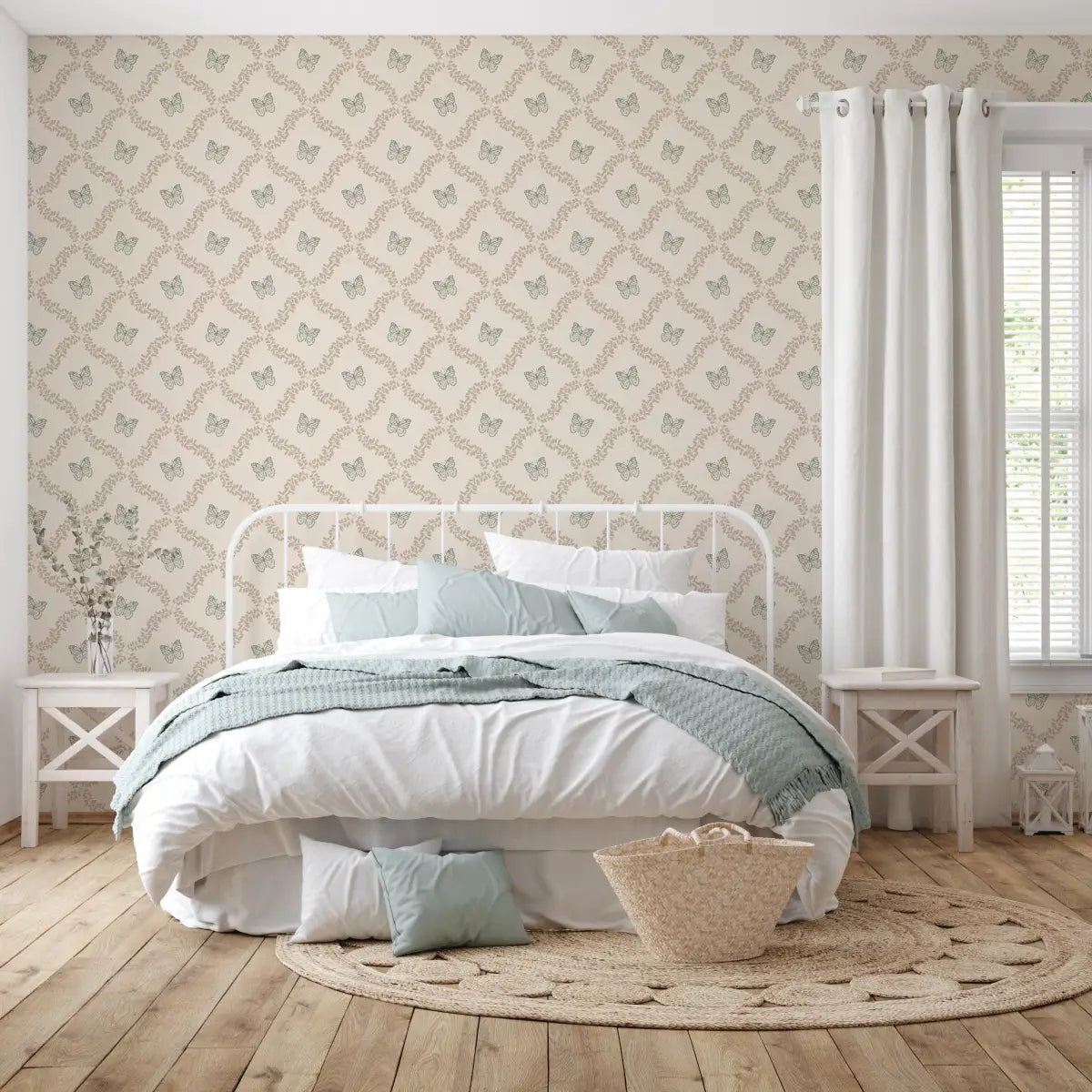 Reverie Wallpaper - Butterflies in Diamonds - by Fede Volpato - Loomwell Home Goods