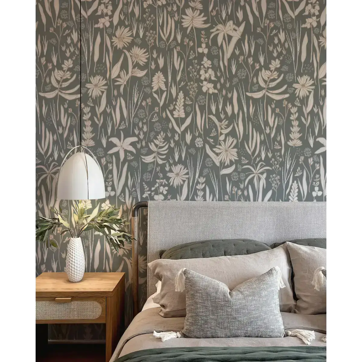 Rey Wallpaper - Pastel Wildflowers - by Antonela Fulir - Loomwell Home Goods