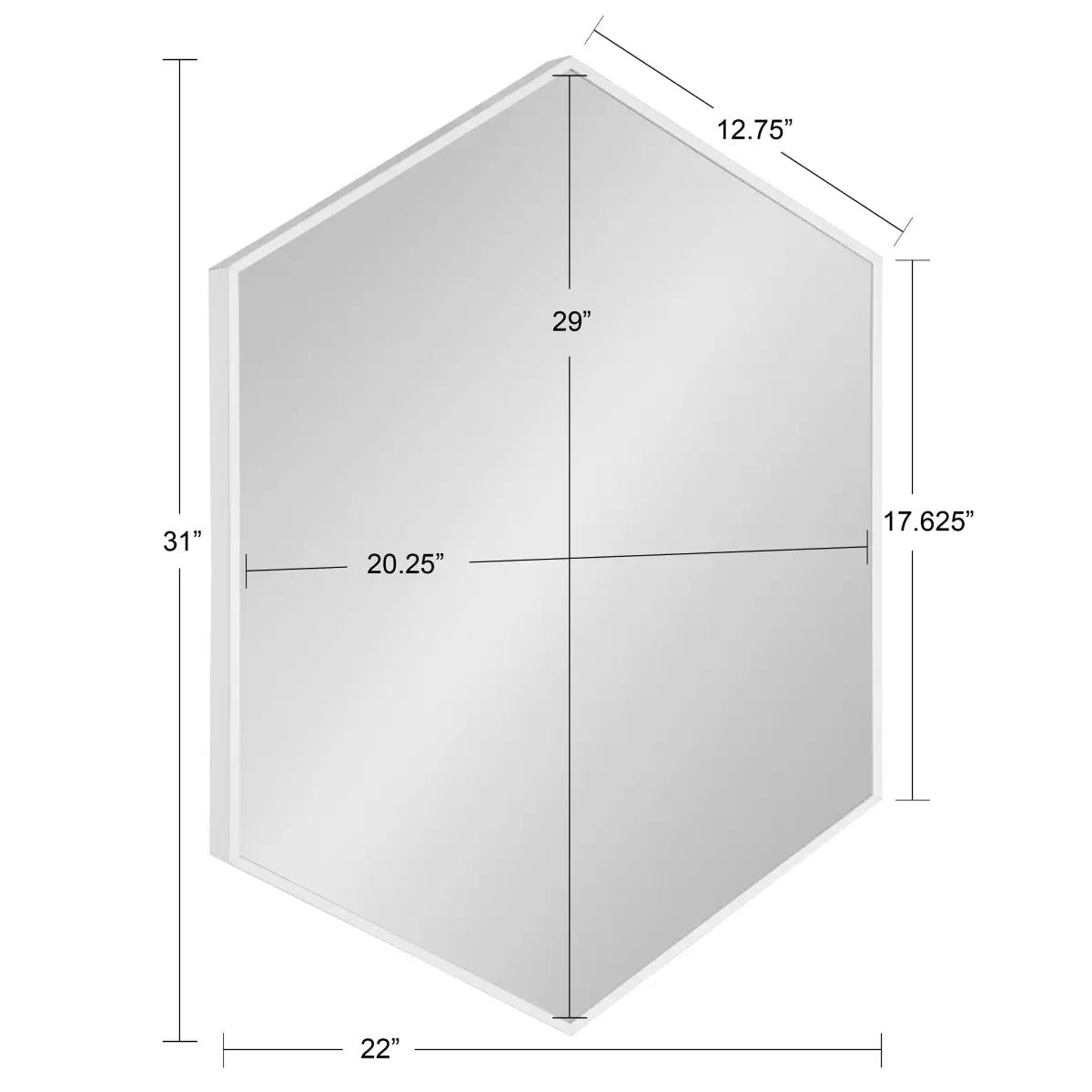 Rhodes Framed Hexagon Wall Mirror - kateandlaurel