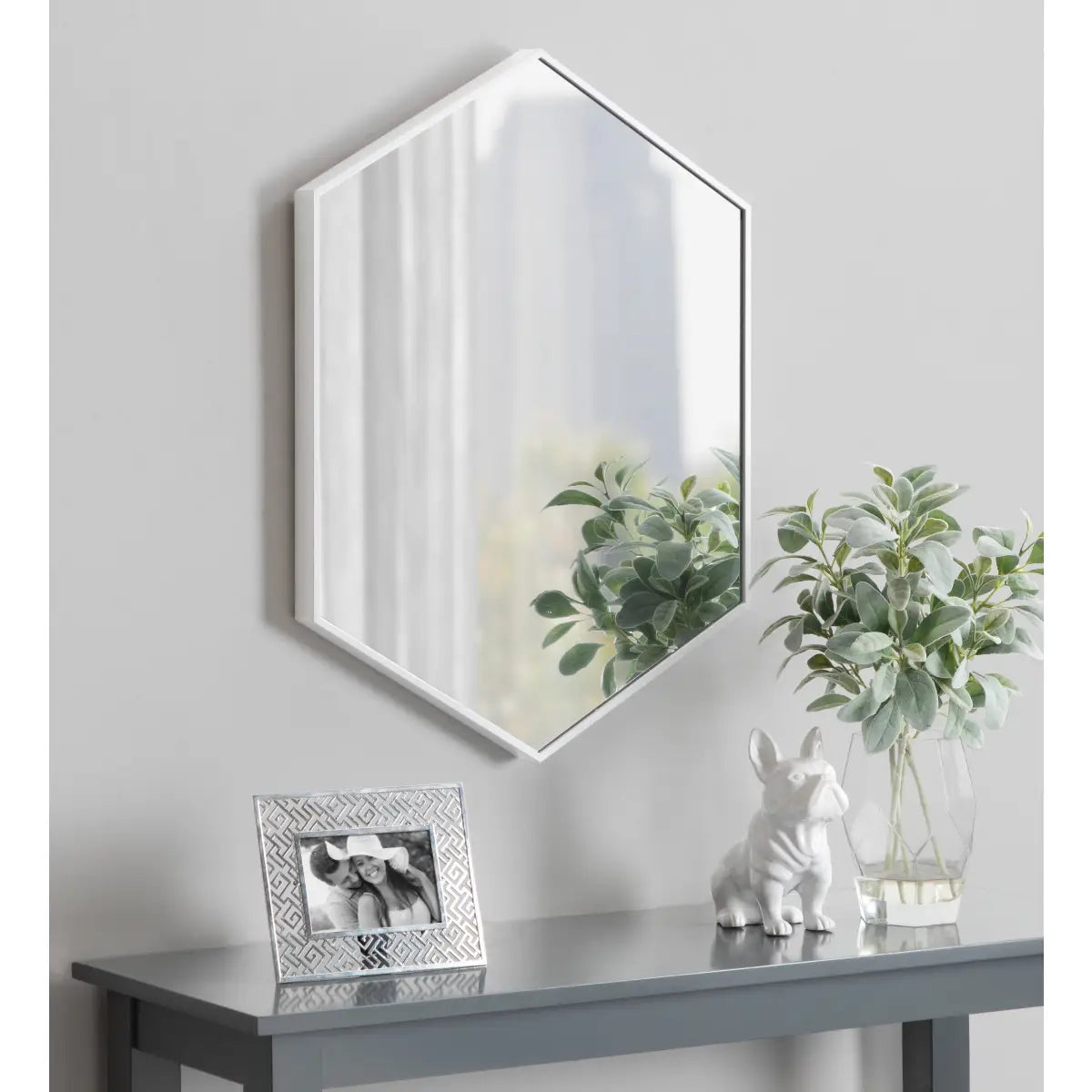 Rhodes Framed Hexagon Wall Mirror - kateandlaurel