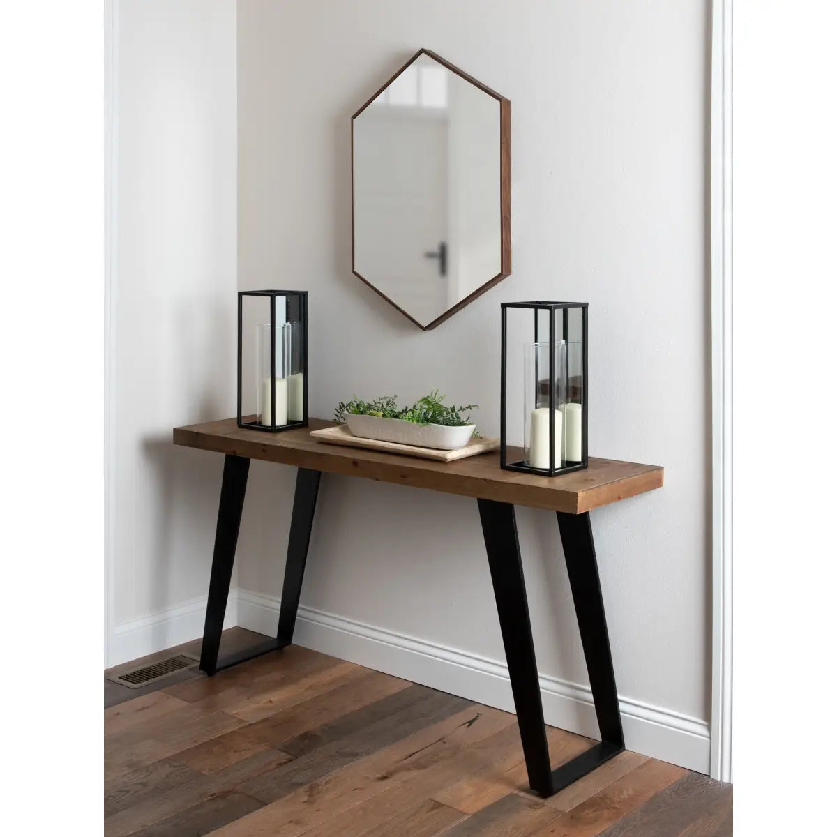 Rhodes Framed Hexagon Wall Mirror - kateandlaurel