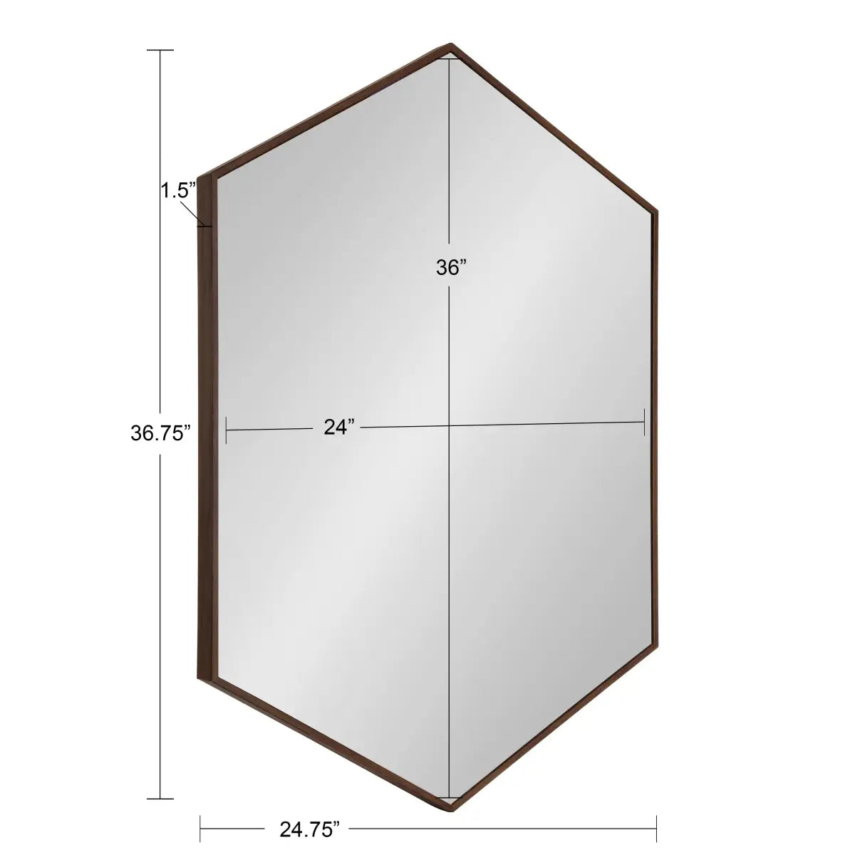 Rhodes Framed Hexagon Wall Mirror - kateandlaurel