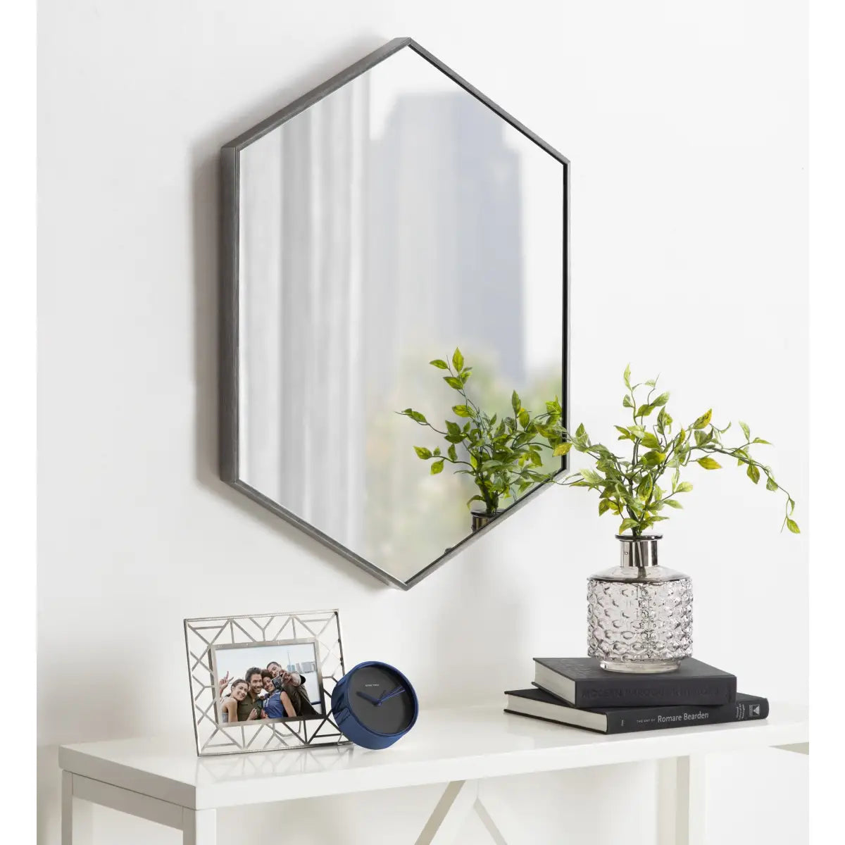 Rhodes Framed Hexagon Wall Mirror - kateandlaurel