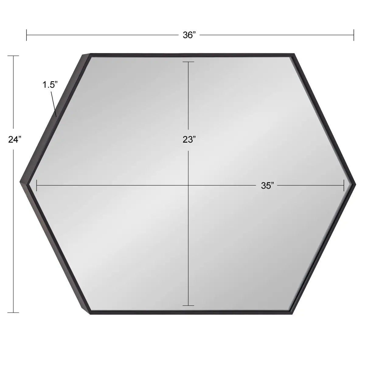 Rhodes Framed Hexagon Wall Mirror - kateandlaurel