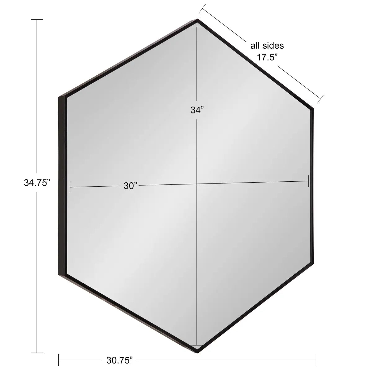 Rhodes Framed Hexagon Wall Mirror - kateandlaurel