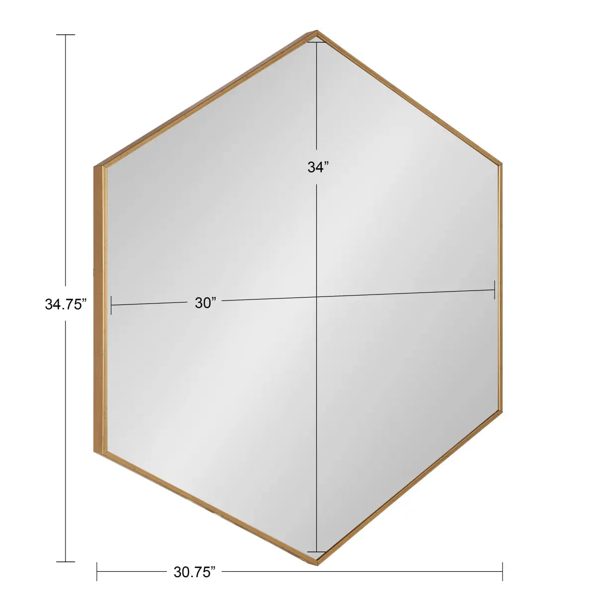 Rhodes Framed Hexagon Wall Mirror - kateandlaurel