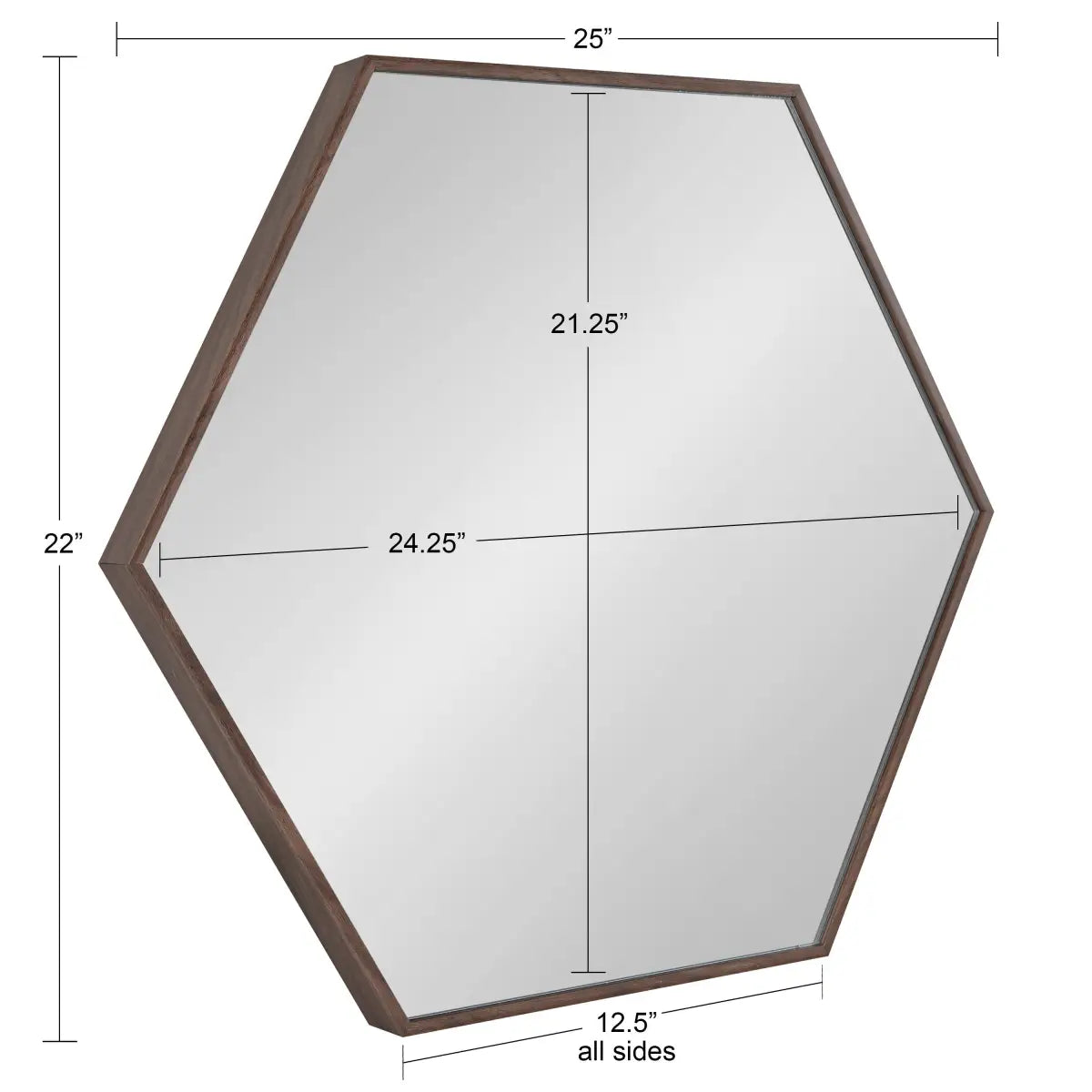 Rhodes Framed Hexagon Wall Mirror - kateandlaurel