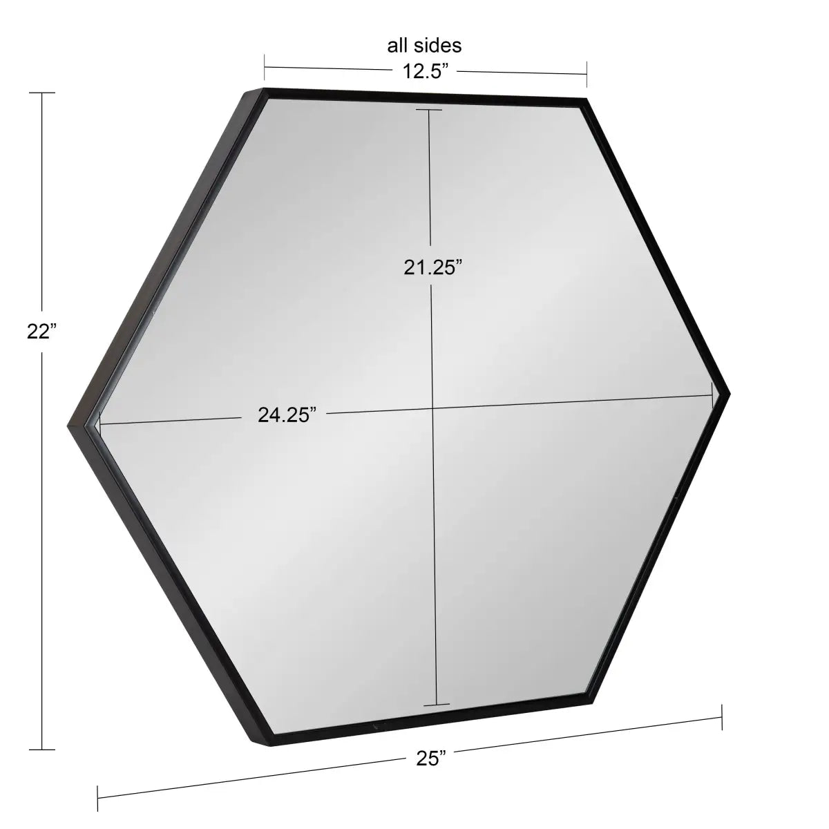 Rhodes Framed Hexagon Wall Mirror - kateandlaurel