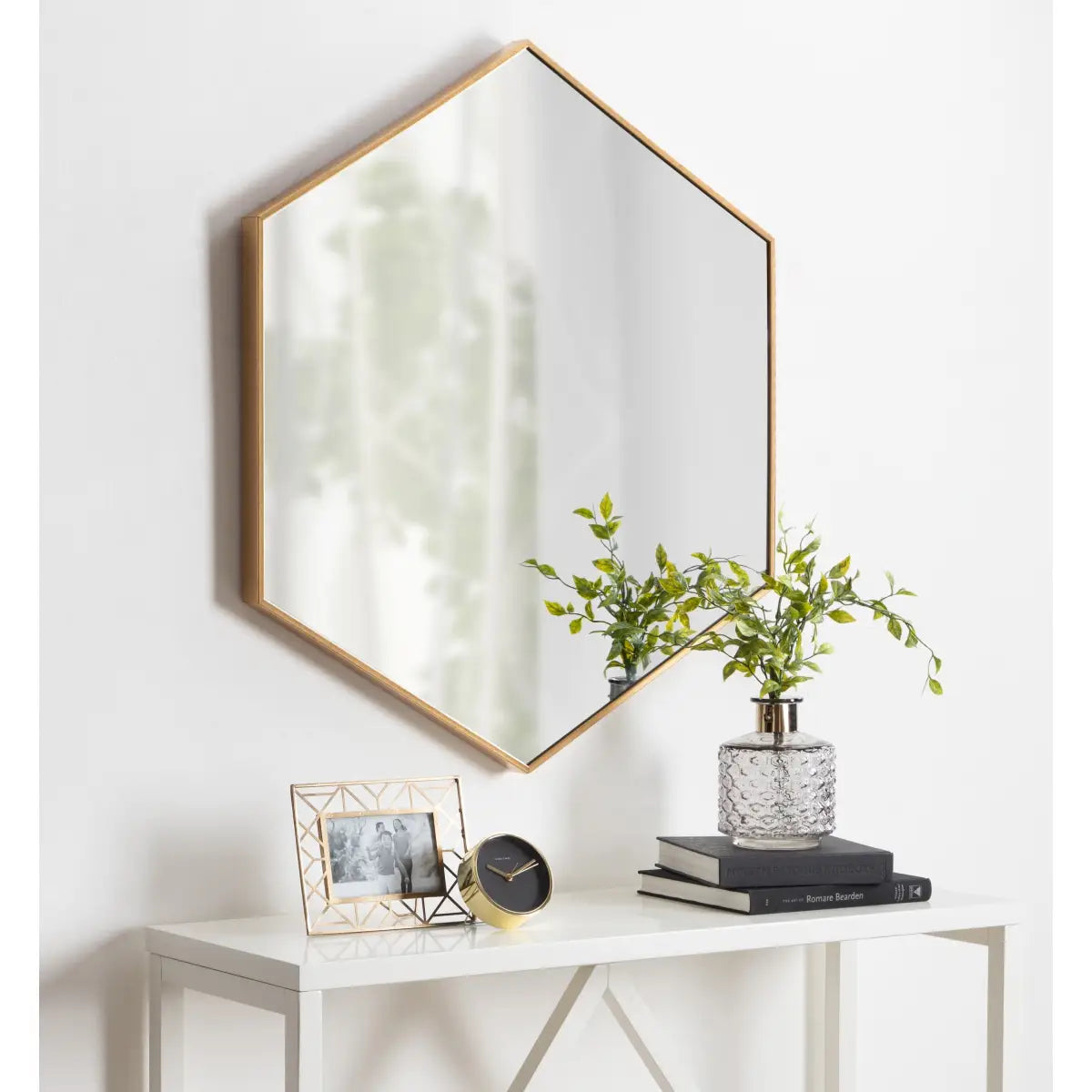Rhodes Framed Hexagon Wall Mirror - kateandlaurel