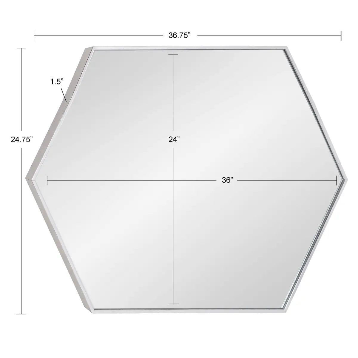 Rhodes Framed Hexagon Wall Mirror - kateandlaurel