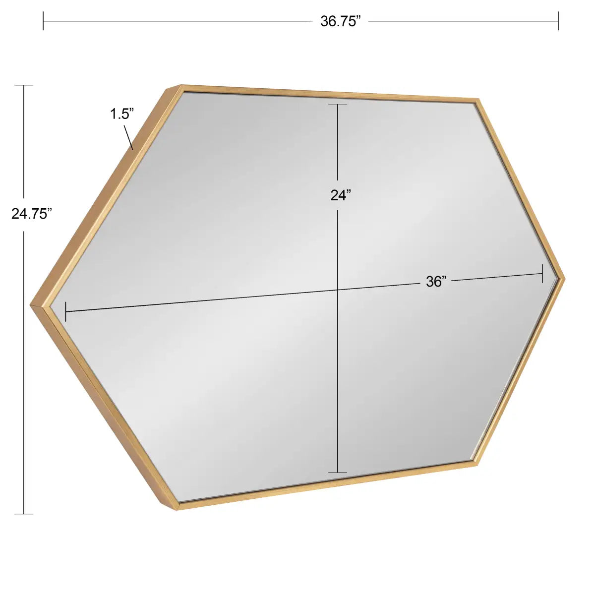 Rhodes Framed Hexagon Wall Mirror - kateandlaurel