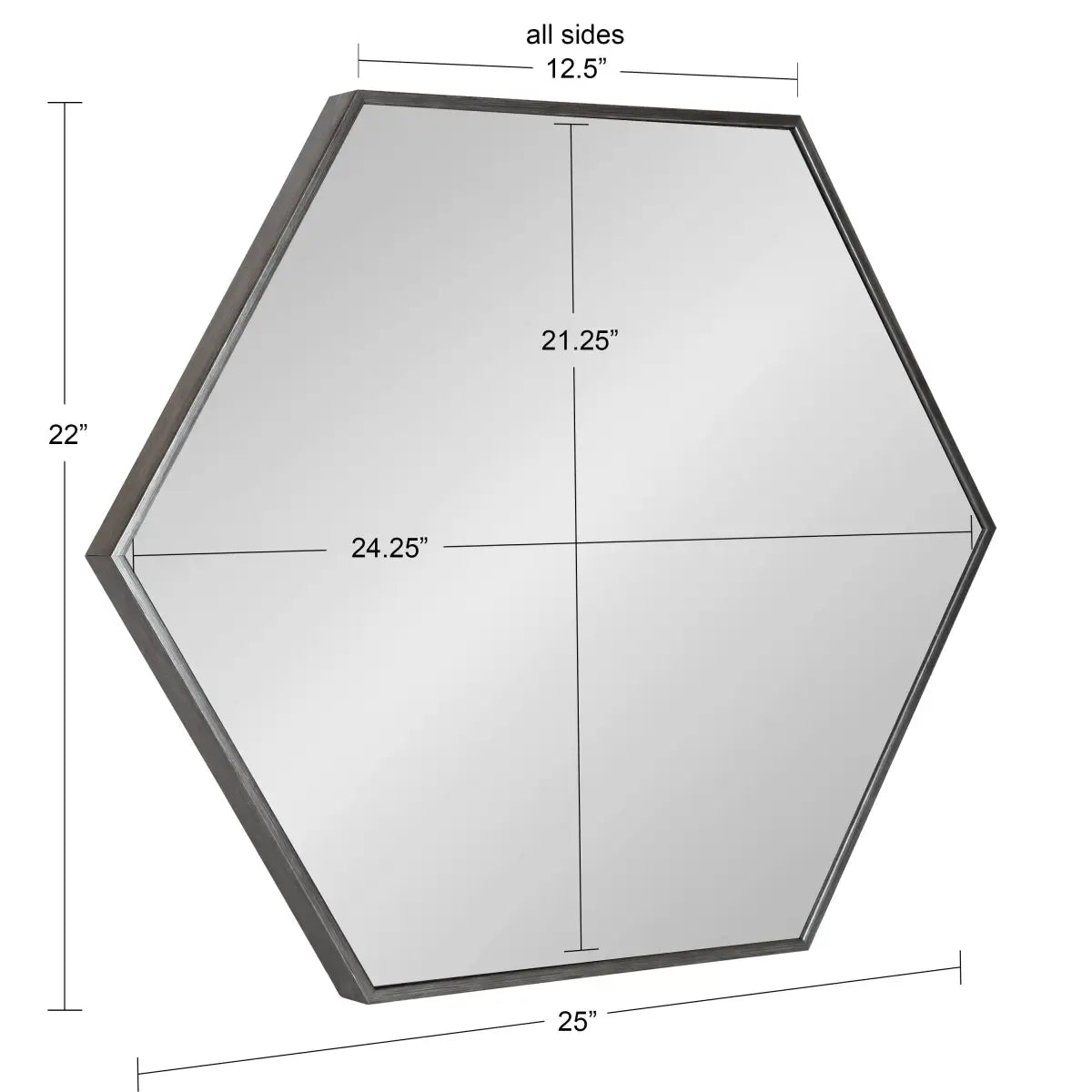 Rhodes Framed Hexagon Wall Mirror - kateandlaurel