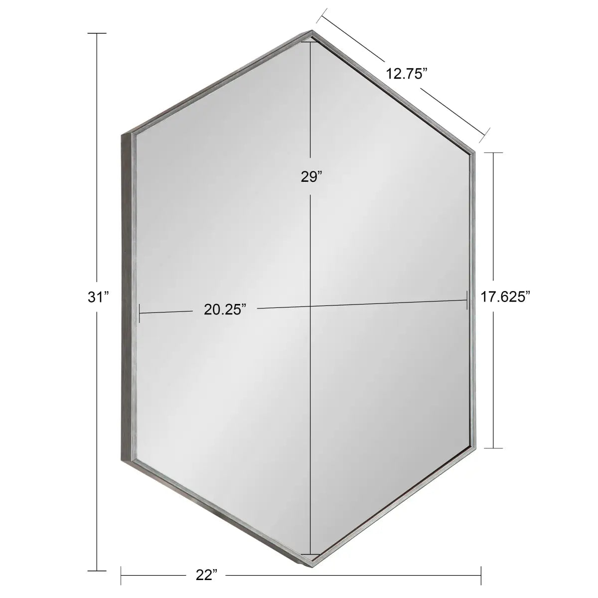 Rhodes Framed Hexagon Wall Mirror - kateandlaurel