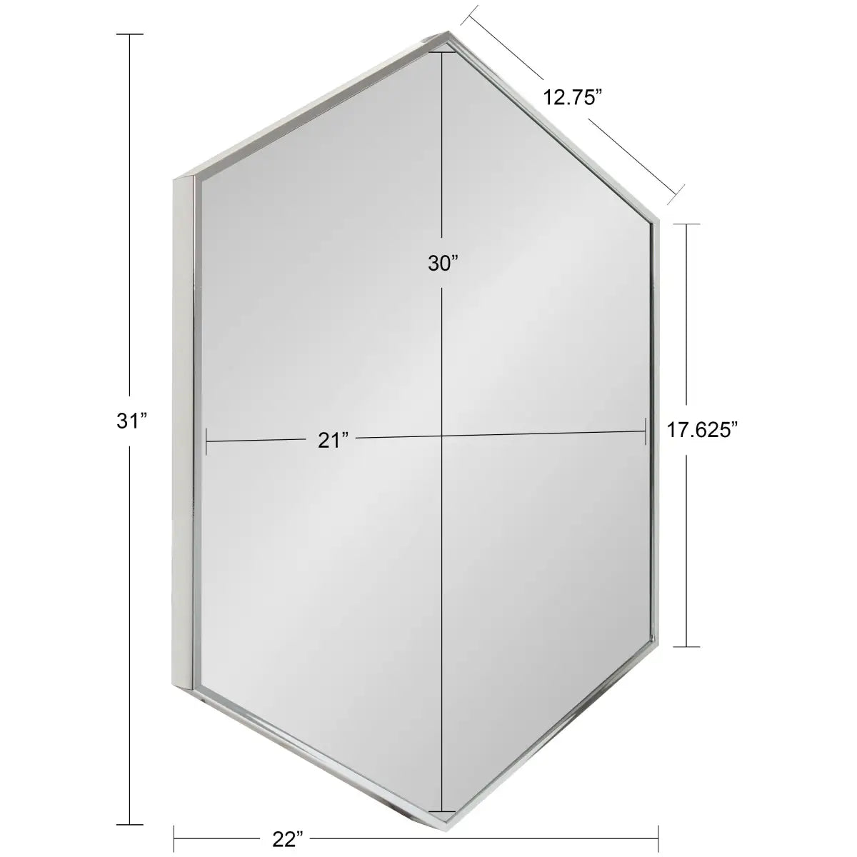 Rhodes Framed Hexagon Wall Mirror - kateandlaurel
