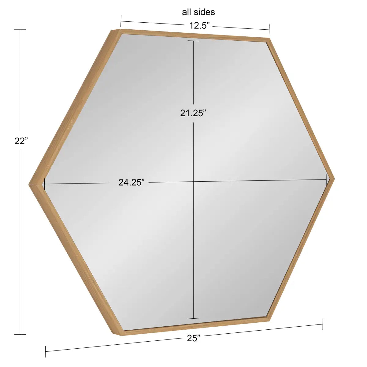 Rhodes Framed Hexagon Wall Mirror - kateandlaurel