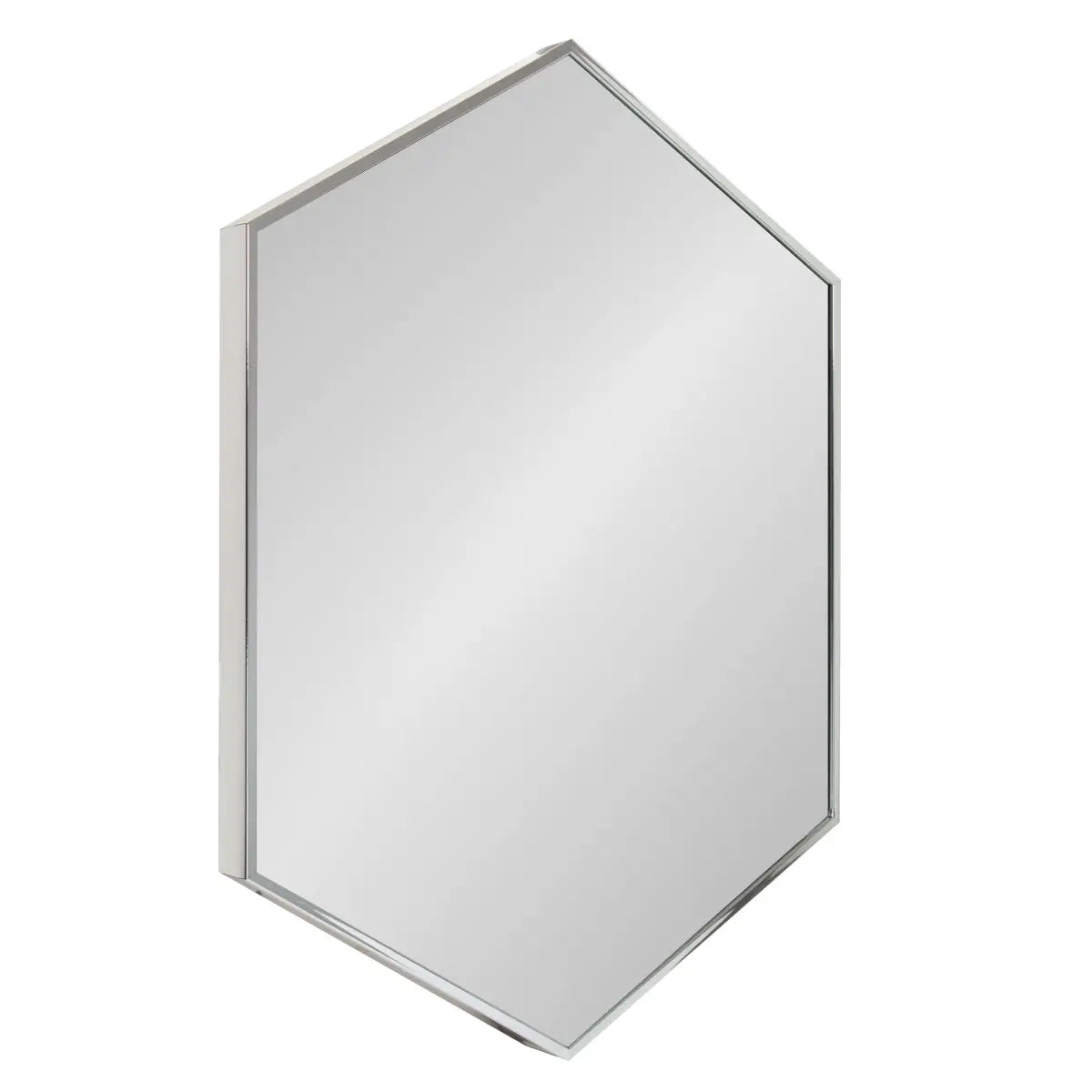 Rhodes Framed Hexagon Wall Mirror - Silver / 22x31 - kateandlaurel
