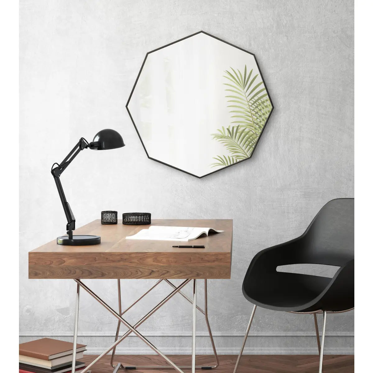 Rhodes Modern Octagon Mirror - kateandlaurel