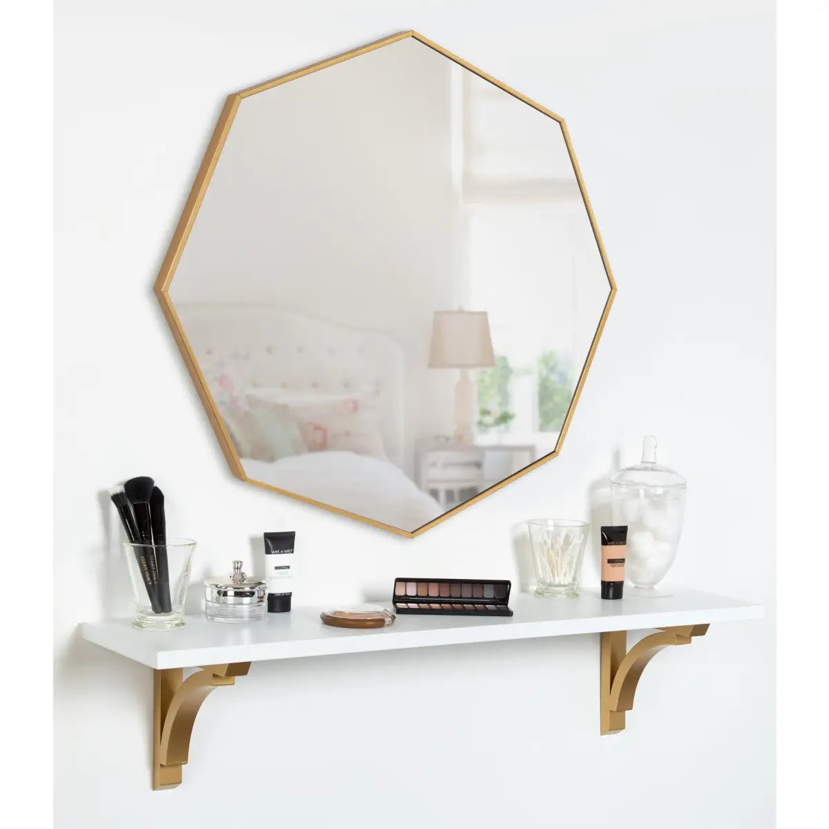 Rhodes Modern Octagon Mirror - kateandlaurel