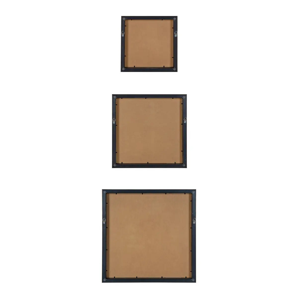 Rhodes Modern Square Mirrors - Set of 3 - Gold / 3 Piece - kateandlaurel
