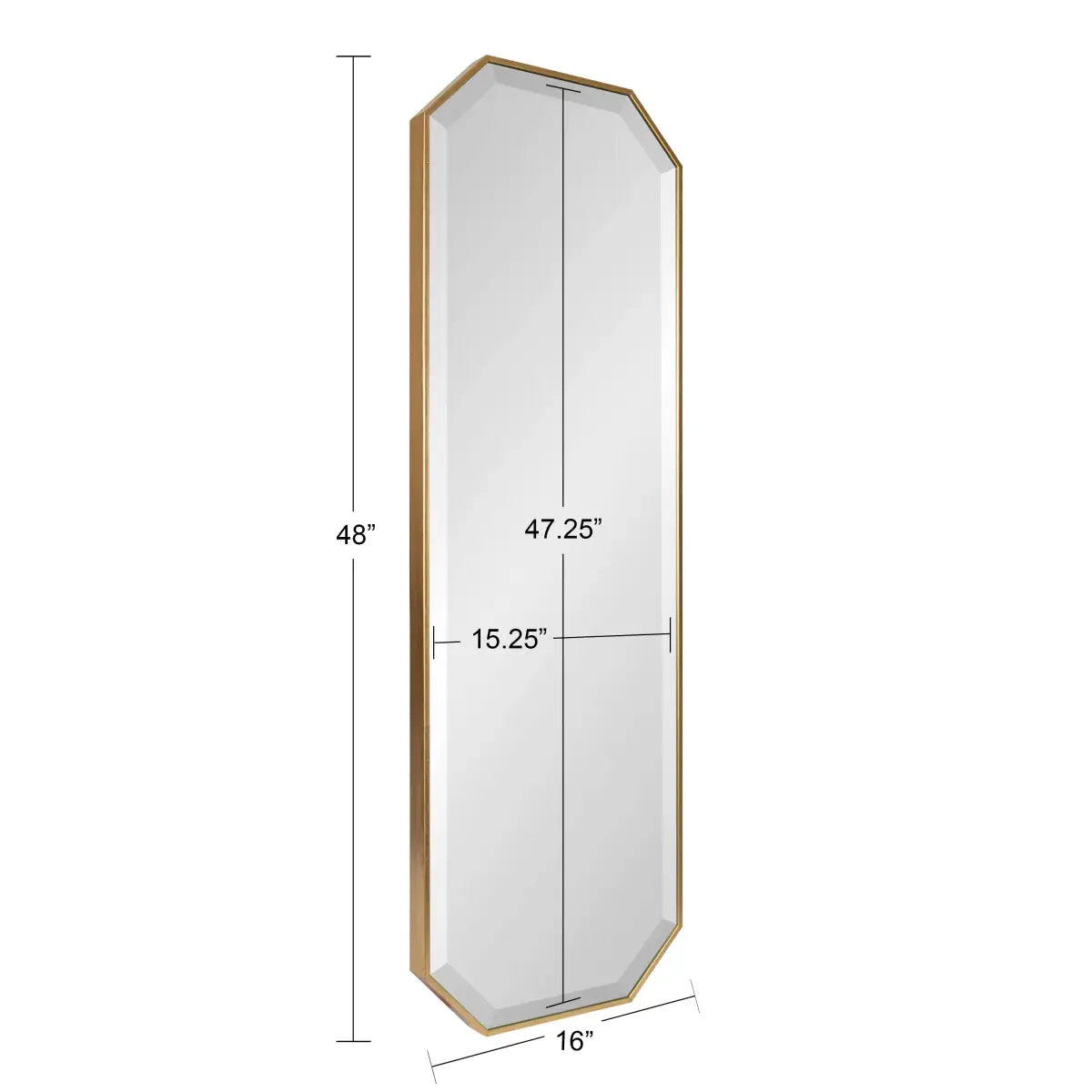 Rhodes Octagon Long Wall Mirror - kateandlaurel