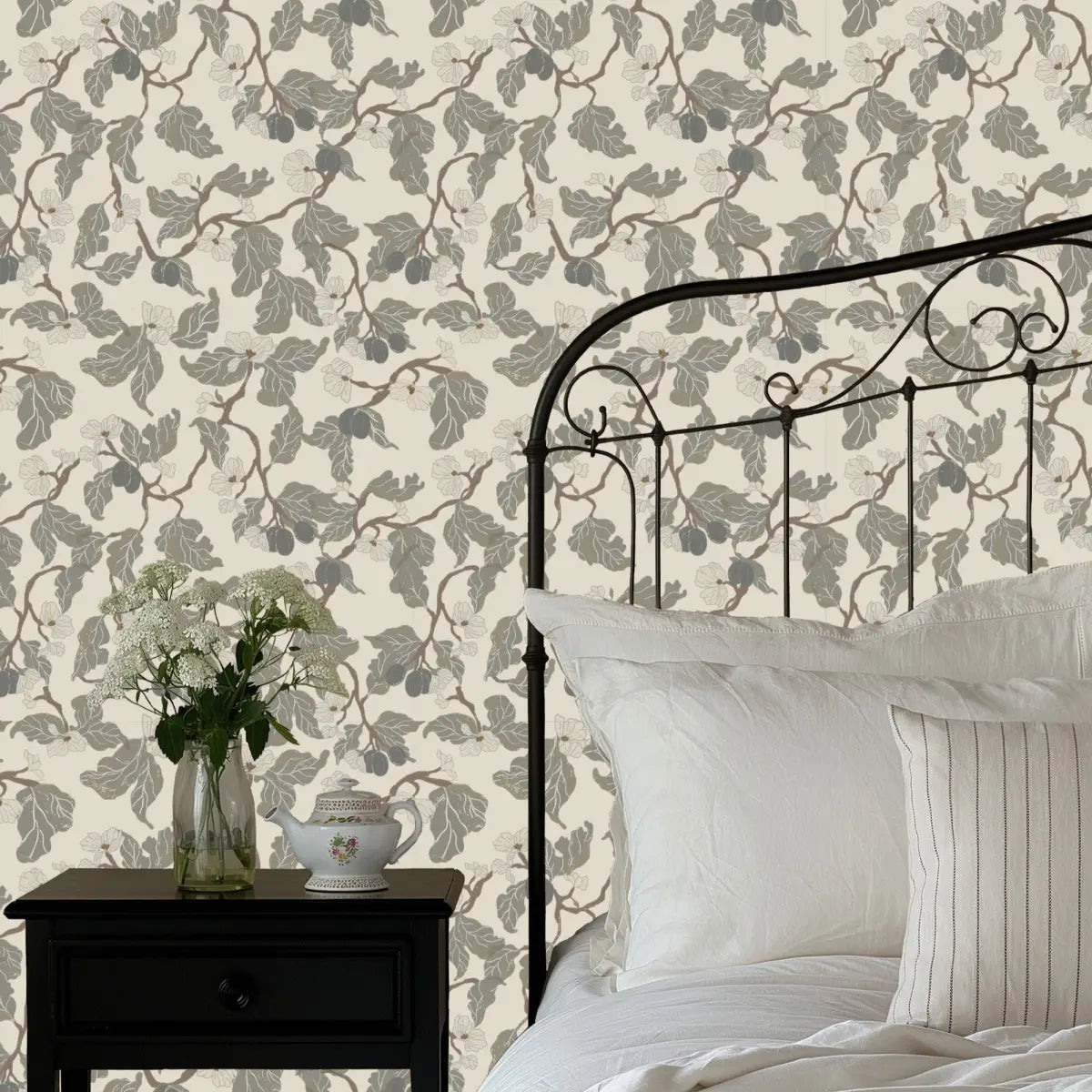 Rhodes Wallpaper - Natural Vines - by The Fibery - Loomwell Home Goods