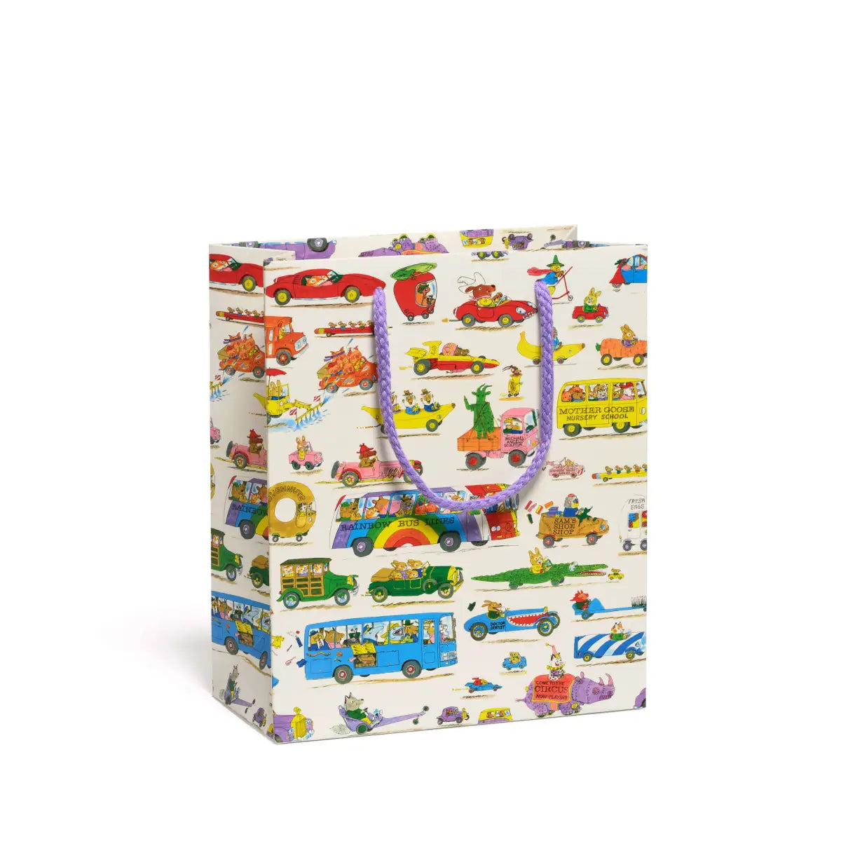 Gift Bag - Richard Scarry Cars - Medium - Red Cap Cards