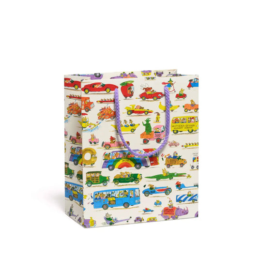 Gift Bag - Richard Scarry Cars - Medium - Red Cap Cards