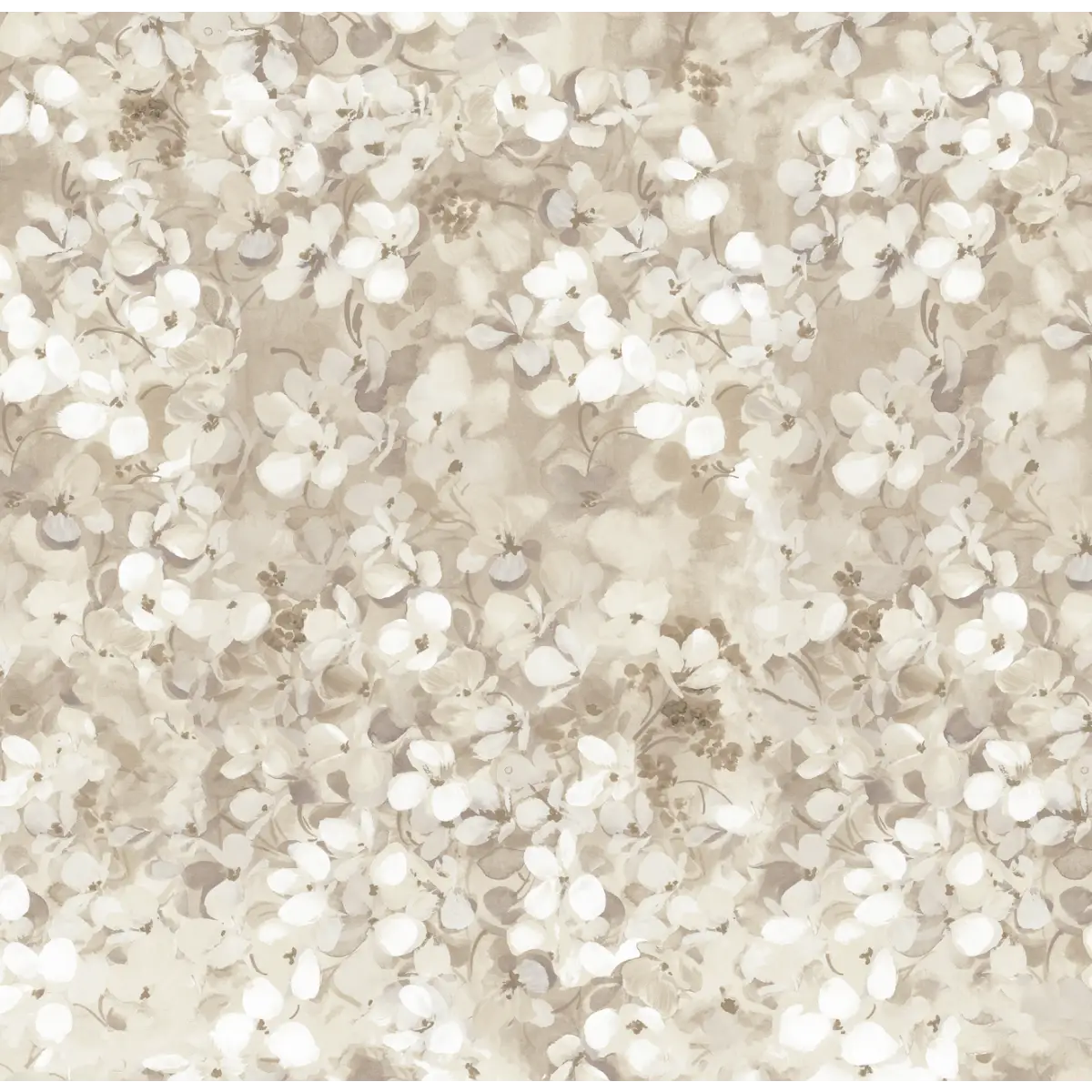 Ridge Wallpaper - Watercolor Blooms - by Taddy Mikelaites - Sample 1 foot by 1 foot / Sand - Loomwell Home Goods