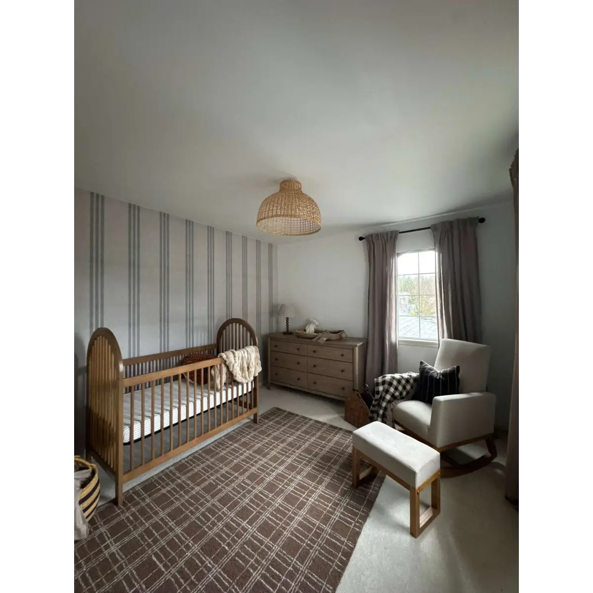 Ridley Wallpaper - Traditional Tripe Stripe - Loomwell Home Goods