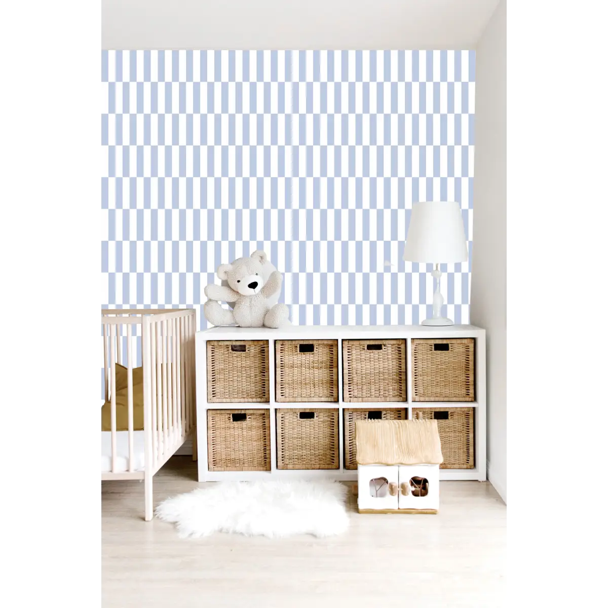 Robby Wallpaper - Modern Skinny Checkerboard - by Kourtni Gunn - Loomwell Home Goods