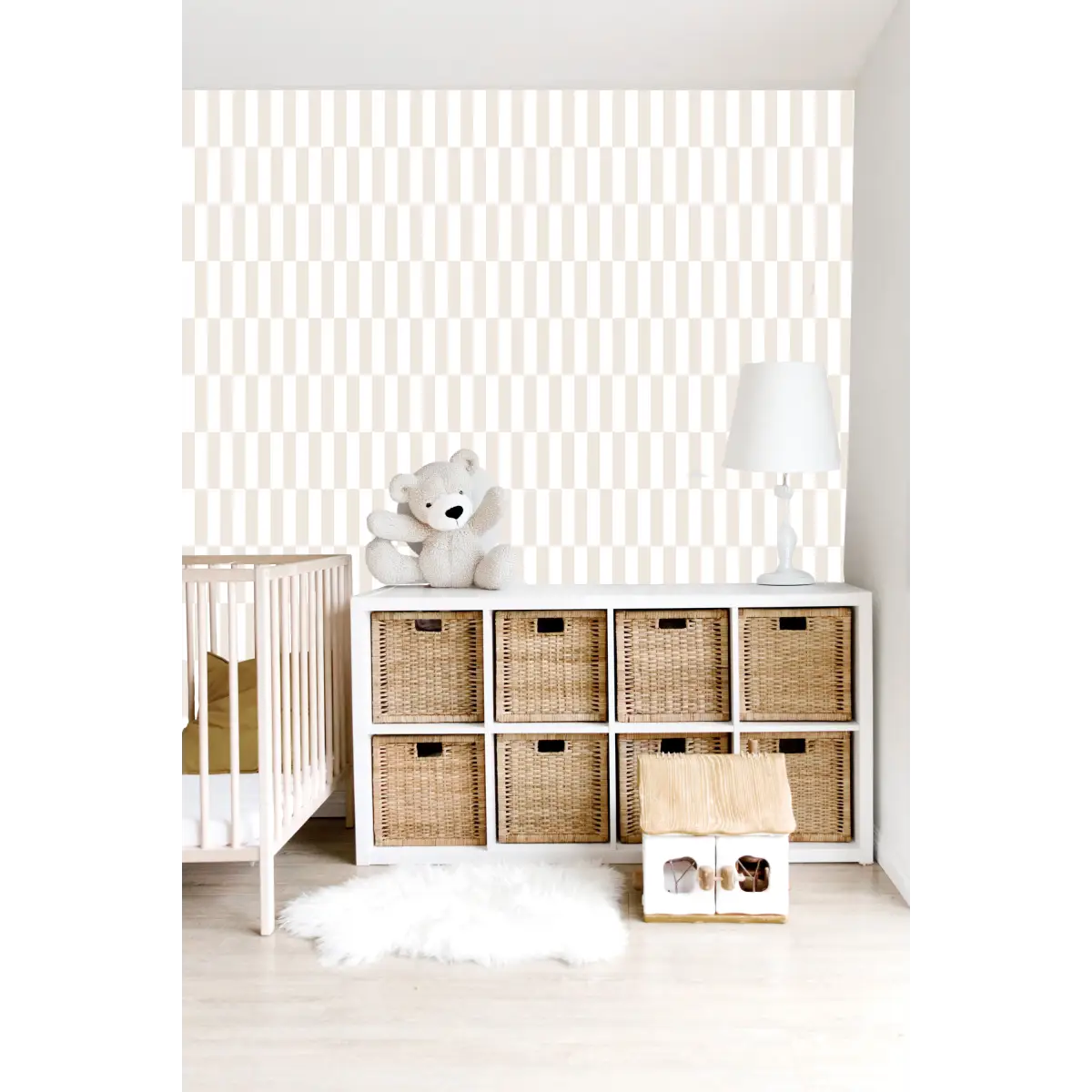 Robby Wallpaper - Modern Skinny Checkerboard - by Kourtni Gunn - Loomwell Home Goods