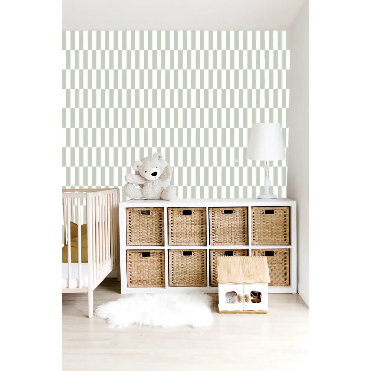Robby Wallpaper - Modern Skinny Checkerboard - by Kourtni Gunn - Loomwell Home Goods