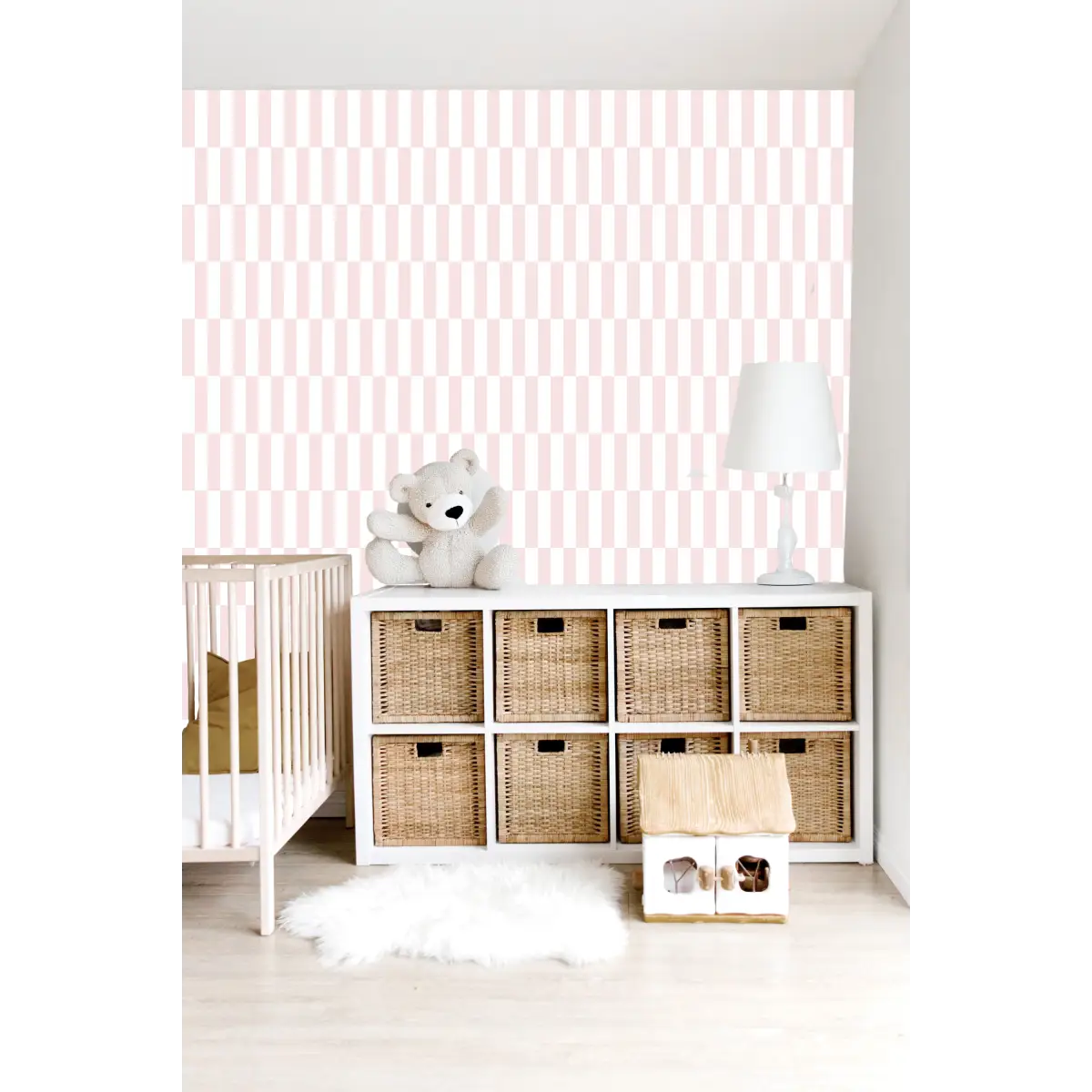 Robby Wallpaper - Modern Skinny Checkerboard - by Kourtni Gunn - Loomwell Home Goods