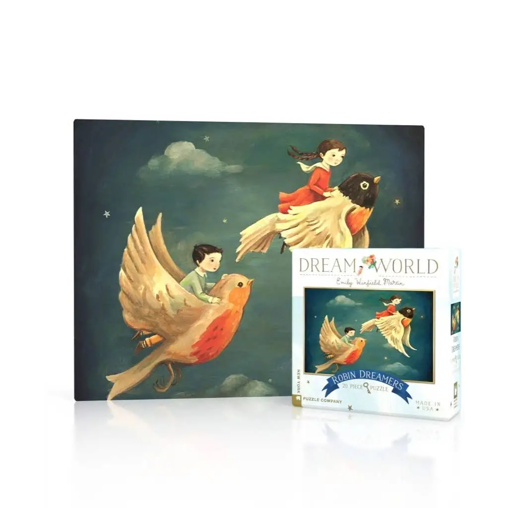 Robin Dreamers by Emily Winfield Martin - 20 Piece Mini Puzzle - New York Puzzle Company