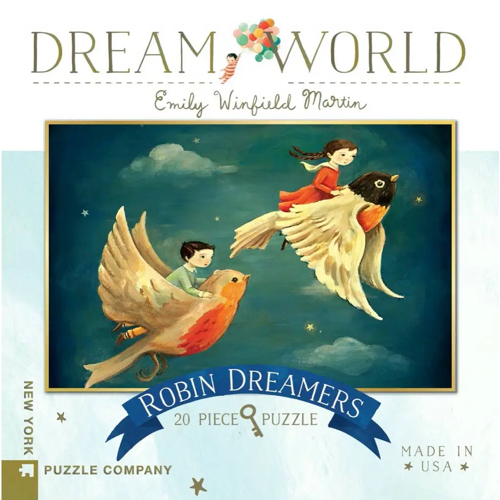 Robin Dreamers by Emily Winfield Martin - 20 Piece Mini Puzzle - New York Puzzle Company