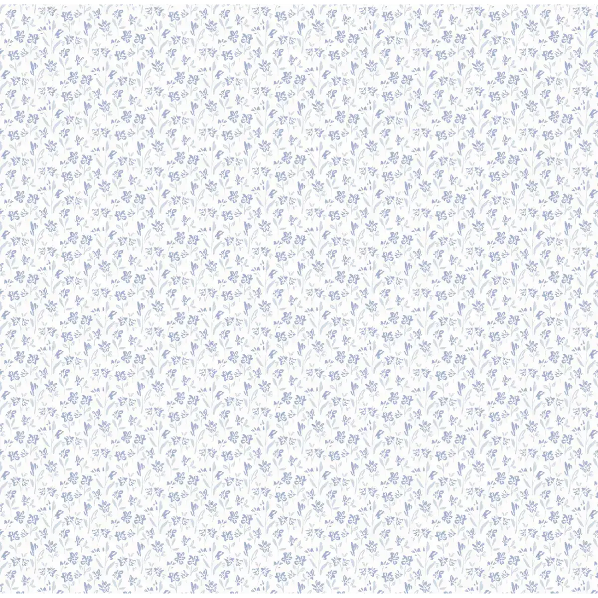 Romie Wallpaper - Mini Flowers - by Ashleigh Fish - Sample 1 foot by 1 foot / Blue - Loomwell Home Goods