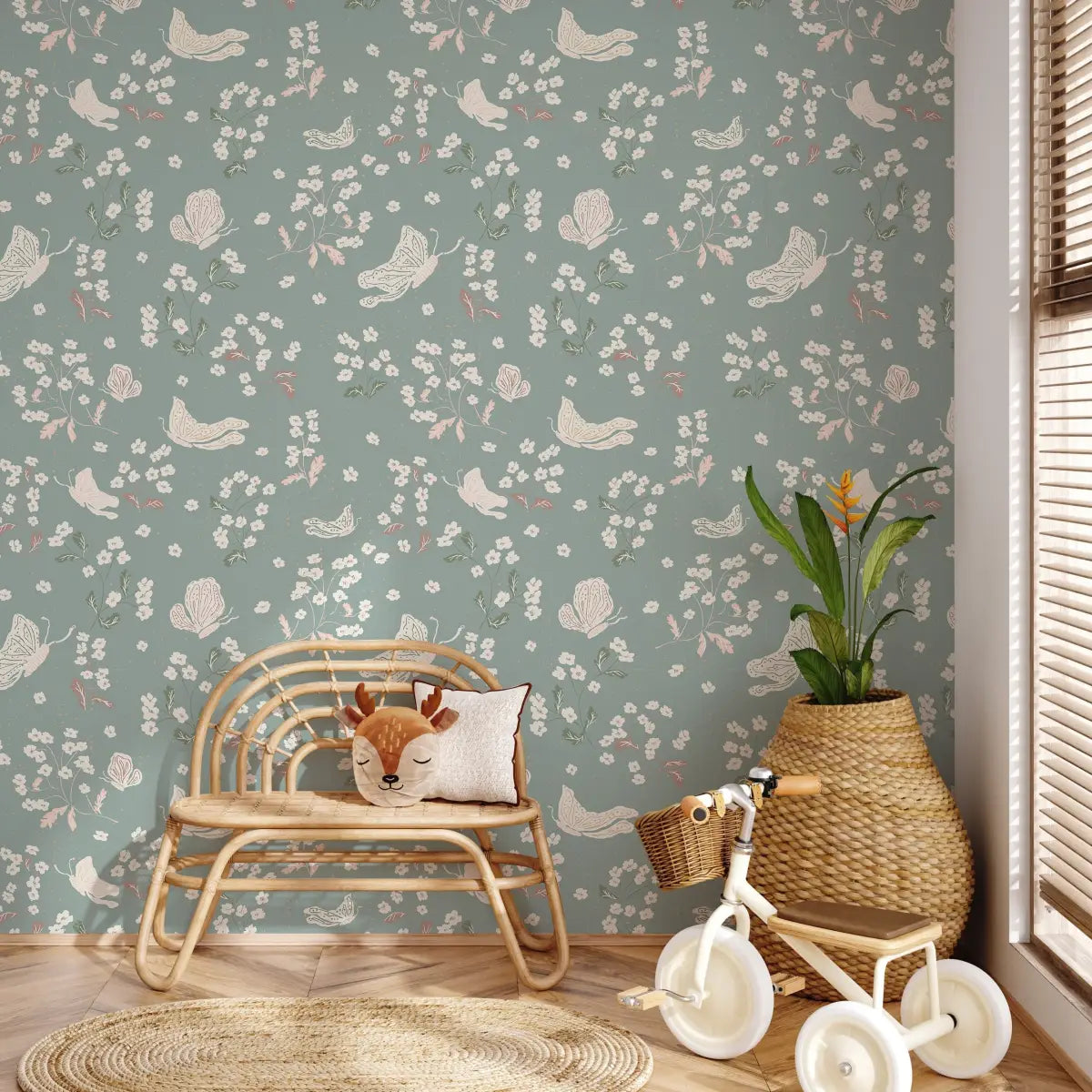 Ronnie Wallpaper - Vintage Butterflies - by Creating to Love - Loomwell Home Goods