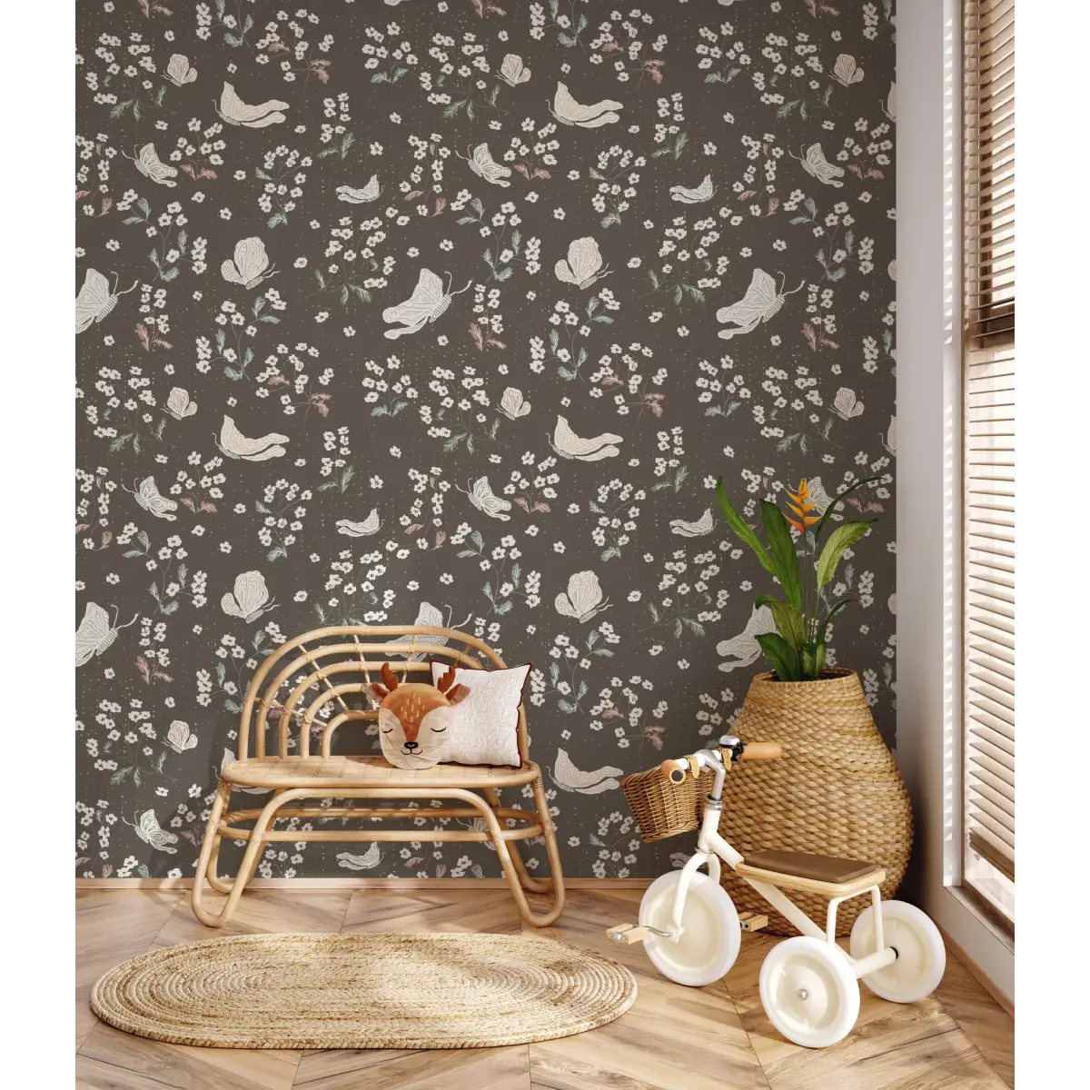 Ronnie Wallpaper - Vintage Butterflies - by Creating to Love - Loomwell Home Goods